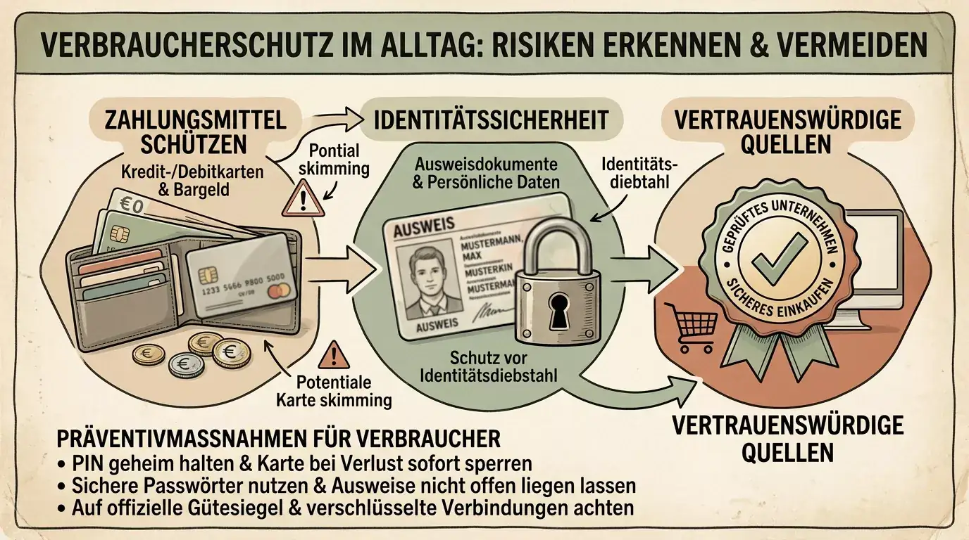 Abstrakte Risikokarte mit Geld-, Daten- und Vertrauensprüfungen